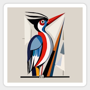 Geometric Woodpecker Magnet